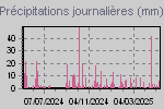 Graphique des précipitations journalières