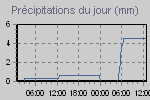 Graphique des précipitations du jour